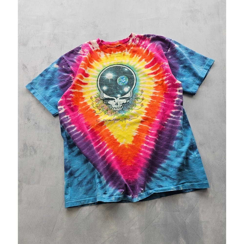 Vintage 1990 Grateful Dead 25th Anniversary T-shirt Tie-Dye Jerry Garcia L‎